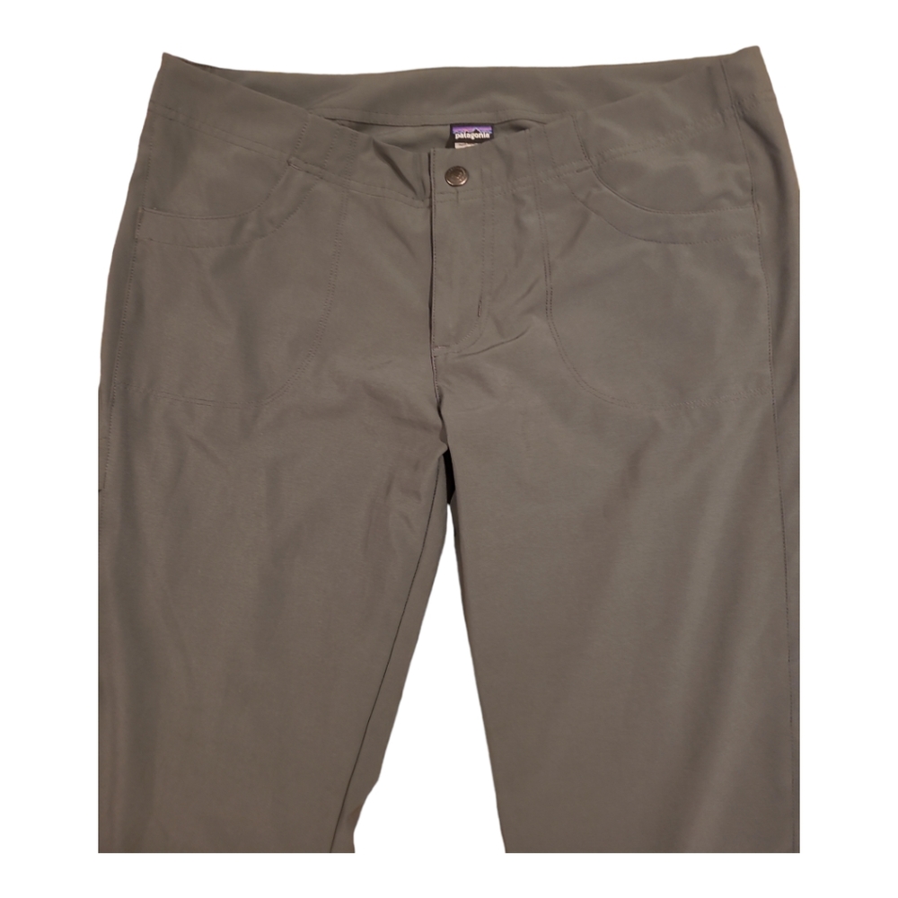 Patagonia Grey Capri Hiking Pants Sz 8 - Picture 2 of 4